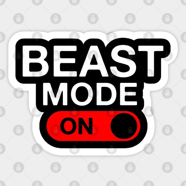 Beast Mode Activated Sticker by Ndolor